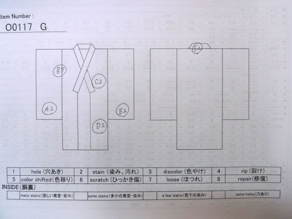 Photo14: O0117G Vintage Japanese kimono  Grayish Green IROMUJI plain colored for women / Silk.    (Grade C) (14)