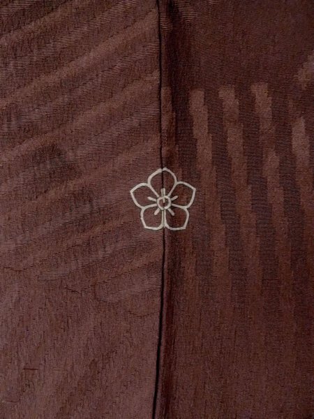 Photo3: O0117H Vintage Japanese kimono   Brown IROMUJI plain colored for women / Silk.    (Grade B) (3)