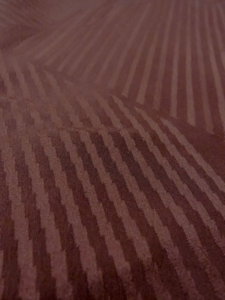 Photo11: O0117H Vintage Japanese kimono   Brown IROMUJI plain colored for women / Silk.    (Grade B) (11)