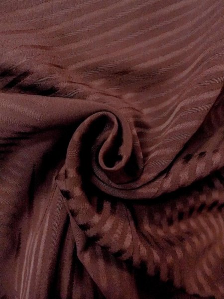 Photo13: O0117H Vintage Japanese kimono   Brown IROMUJI plain colored for women / Silk.    (Grade B) (13)