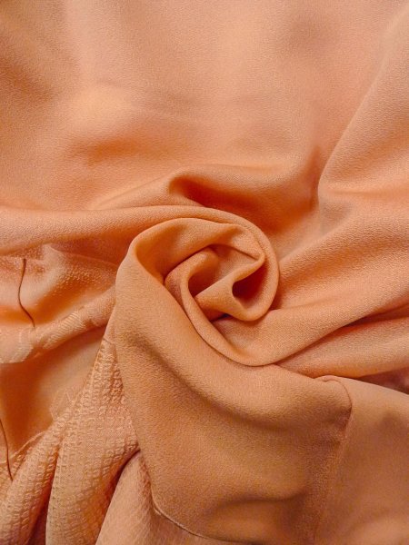 Photo12: O0117I Vintage Japanese kimono   Golden Yellow IROMUJI plain colored for women / Silk.  Based woven pattern: Dapple pattern  (Grade C) (12)