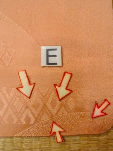 Photo18: O0117I Vintage Japanese kimono   Golden Yellow IROMUJI plain colored for women / Silk.  Based woven pattern: Dapple pattern  (Grade C) (18)