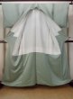 Photo2: Mint O0117J Vintage Japanese kimono  Pale Green IROMUJI plain colored for women / Silk.    (Grade A) (2)