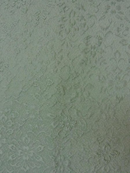 Photo8: Mint O0117J Vintage Japanese kimono  Pale Green IROMUJI plain colored for women / Silk.    (Grade A) (8)