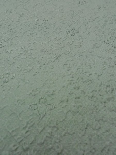 Photo11: Mint O0117J Vintage Japanese kimono  Pale Green IROMUJI plain colored for women / Silk.    (Grade A) (11)