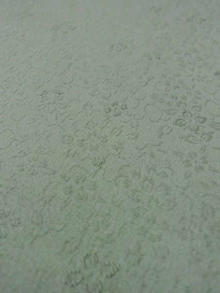 Photo12: Mint O0117J Vintage Japanese kimono  Pale Green IROMUJI plain colored for women / Silk.    (Grade A) (12)