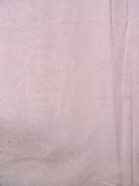 Photo5: O0117K Vintage Japanese kimono  Pale Wisteria IROMUJI plain colored for women / Silk.    (Grade C) (5)
