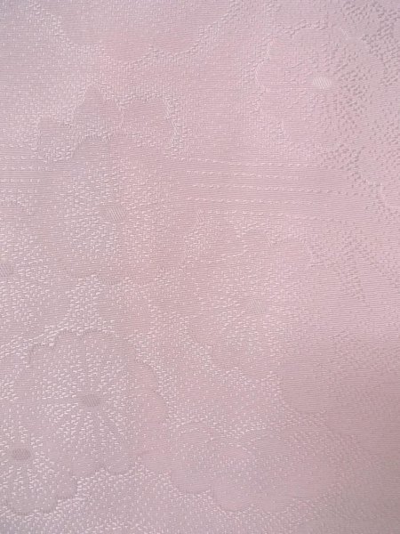 Photo6: O0117K Vintage Japanese kimono  Pale Wisteria IROMUJI plain colored for women / Silk.    (Grade C) (6)