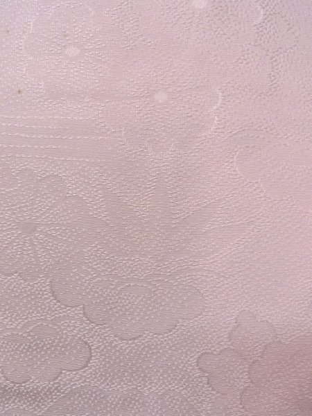 Photo8: O0117K Vintage Japanese kimono  Pale Wisteria IROMUJI plain colored for women / Silk.    (Grade C) (8)
