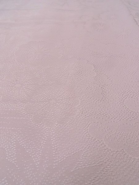 Photo10: O0117K Vintage Japanese kimono  Pale Wisteria IROMUJI plain colored for women / Silk.    (Grade C) (10)