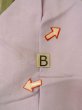 Photo16: O0117K Vintage Japanese kimono  Pale Wisteria IROMUJI plain colored for women / Silk.    (Grade C) (16)