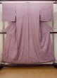 Photo1: O0117L Vintage Japanese kimono Pale Grayish Purple IROMUJI plain colored for women / Silk.    (Grade B) (1)