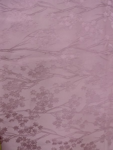 Photo4: O0117L Vintage Japanese kimono Pale Grayish Purple IROMUJI plain colored for women / Silk.    (Grade B) (4)