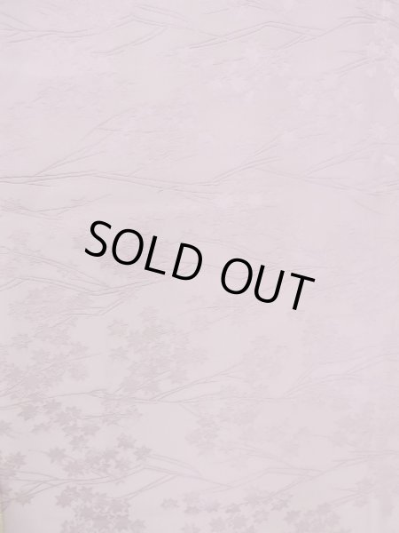 Photo4: O0117L Vintage Japanese kimono Pale Grayish Purple IROMUJI plain colored for women / Silk.    (Grade B) (4)