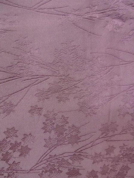 Photo5: O0117L Vintage Japanese kimono Pale Grayish Purple IROMUJI plain colored for women / Silk.    (Grade B) (5)