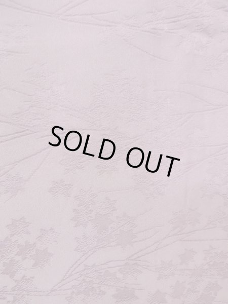 Photo5: O0117L Vintage Japanese kimono Pale Grayish Purple IROMUJI plain colored for women / Silk.    (Grade B) (5)