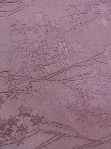 Photo6: O0117L Vintage Japanese kimono Pale Grayish Purple IROMUJI plain colored for women / Silk.    (Grade B) (6)