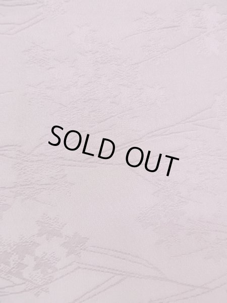 Photo6: O0117L Vintage Japanese kimono Pale Grayish Purple IROMUJI plain colored for women / Silk.    (Grade B) (6)