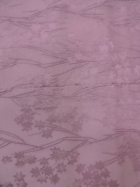 Photo7: O0117L Vintage Japanese kimono Pale Grayish Purple IROMUJI plain colored for women / Silk.    (Grade B) (7)