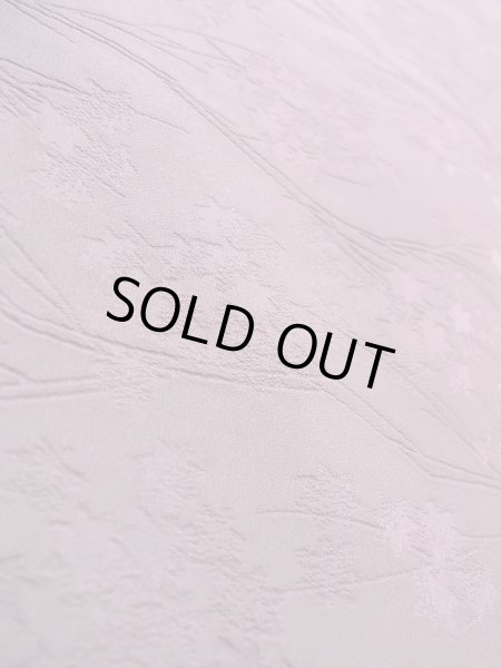 Photo9: O0117L Vintage Japanese kimono Pale Grayish Purple IROMUJI plain colored for women / Silk.    (Grade B) (9)