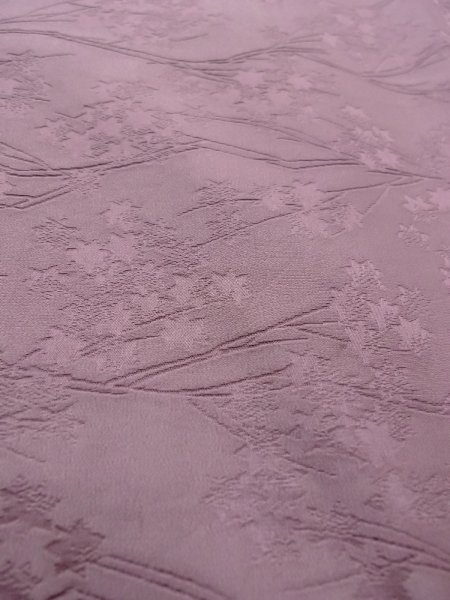 Photo10: O0117L Vintage Japanese kimono Pale Grayish Purple IROMUJI plain colored for women / Silk.    (Grade B) (10)