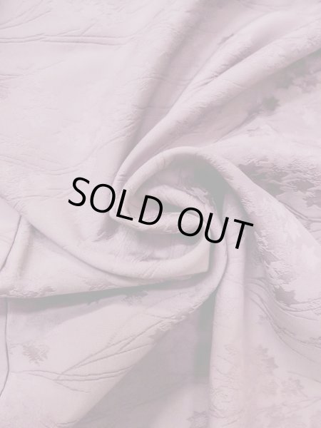 Photo11: O0117L Vintage Japanese kimono Pale Grayish Purple IROMUJI plain colored for women / Silk.    (Grade B) (11)