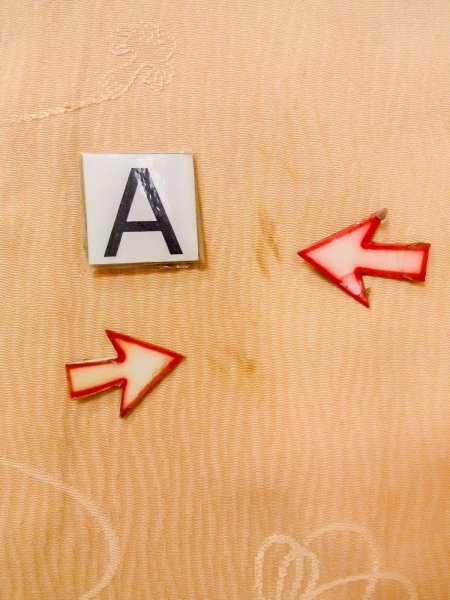 Photo14: O0117M Vintage Japanese kimono Light  Orange IROMUJI plain colored for women / Silk.  Based woven pattern: Mirror  (Grade B) (14)