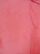 Photo3: O0117N Vintage Japanese kimono   Pink IROMUJI plain colored for women / Silk.  Base woven pattern: Gap in a cloud, Square piece of fancy paper, abstract pattern  (Grade B) (3)