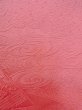Photo6: O0117N Vintage Japanese kimono   Pink IROMUJI plain colored for women / Silk.  Base woven pattern: Gap in a cloud, Square piece of fancy paper, abstract pattern  (Grade B) (6)