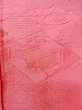 Photo7: O0117N Vintage Japanese kimono   Pink IROMUJI plain colored for women / Silk.  Base woven pattern: Gap in a cloud, Square piece of fancy paper, abstract pattern  (Grade B) (7)