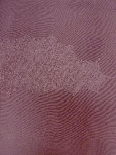Photo7: O0117P Vintage Japanese kimono  Grayish Purple IROMUJI plain colored for women / Silk.    (Grade B) (7)