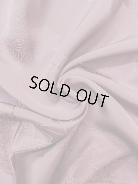 Photo11: O0117P Vintage Japanese kimono  Grayish Purple IROMUJI plain colored for women / Silk.    (Grade B) (11)