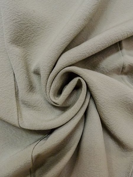 Photo12: O0117Q Vintage Japanese kimono  Light Gray IROMUJI plain colored for women / Silk.    (Grade B) (12)