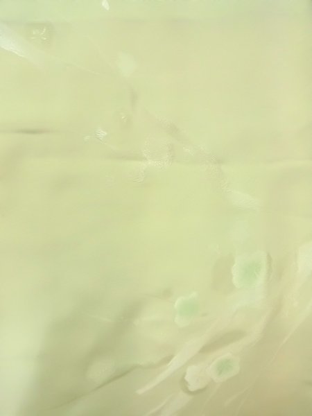 Photo4: O0117R Vintage Japanese kimono  Light Yellowish Green KOMON dyed for women / Silk.    (Grade B) (4)