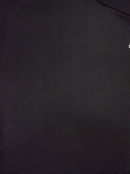 Photo4: O0117T Vintage Japanese kimono   Black MONTSUKI crests for women / Silk.    (Grade B) (4)