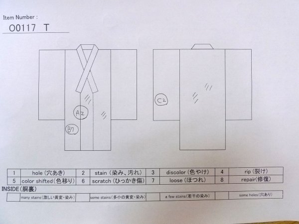 Photo10: O0117T Vintage Japanese kimono   Black MONTSUKI crests for women / Silk.    (Grade B) (10)