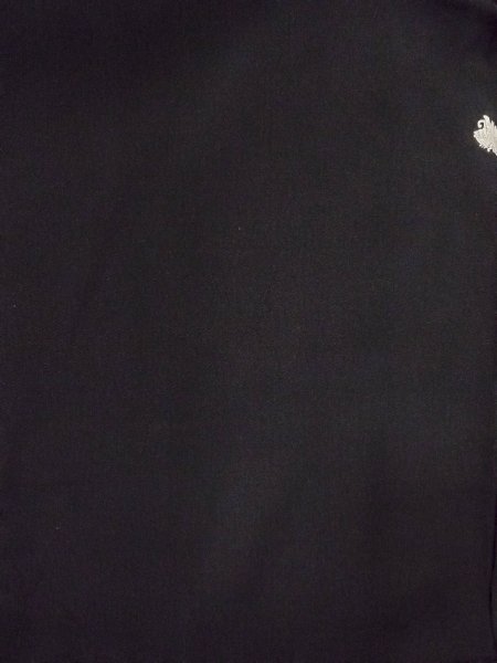 Photo4: O0117U Vintage Japanese kimono   Black MONTSUKI crests for women / Silk.    (Grade D) (4)
