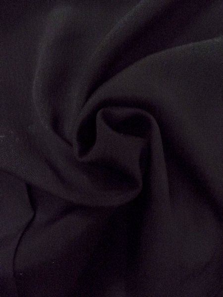 Photo8: O0117U Vintage Japanese kimono   Black MONTSUKI crests for women / Silk.    (Grade D) (8)