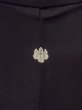 Photo3: O0117V Vintage Japanese kimono   Black MONTSUKI crests for women / Silk.    (Grade D) (3)