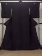 Photo1: O0117W Vintage Japanese kimono   Black MONTSUKI crests for women / Silk.    (Grade B) (1)