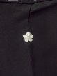 Photo3: O0117W Vintage Japanese kimono   Black MONTSUKI crests for women / Silk.    (Grade B) (3)