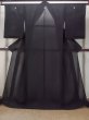 Photo1: Mint O0117Y Vintage Japanese kimono   Black MONTSUKI crests for women / Silk.    (Grade A) (1)