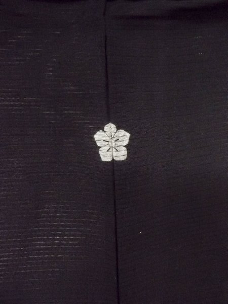 Photo3: Mint O0117Y Vintage Japanese kimono   Black MONTSUKI crests for women / Silk.    (Grade A) (3)