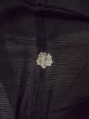 Photo4: O0117Z Vintage Japanese kimono   Black MONTSUKI crests for women / Silk.    (Grade B) (4)
