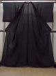 Photo2: O0118B Vintage Japanese kimono   Black MONTSUKI crests for women / Silk.    (Grade B) (2)