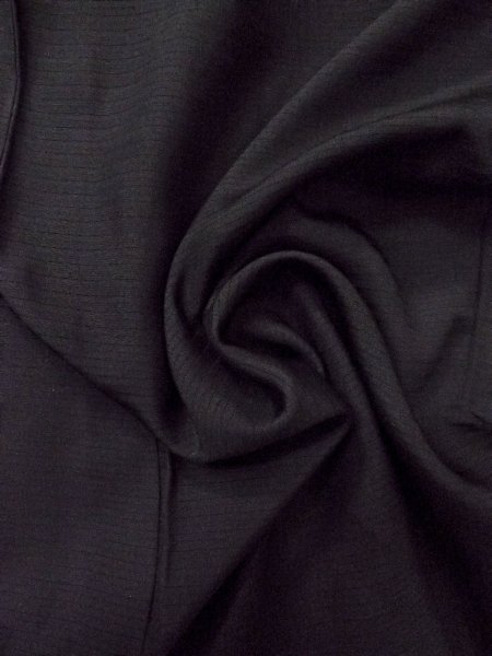 Photo10: O0118B Vintage Japanese kimono   Black MONTSUKI crests for women / Silk.    (Grade B) (10)