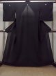 Photo1: O0118C Vintage Japanese kimono   Black MONTSUKI crests for women / Silk.    (Grade B) (1)