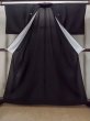 Photo2: O0118C Vintage Japanese kimono   Black MONTSUKI crests for women / Silk.    (Grade B) (2)