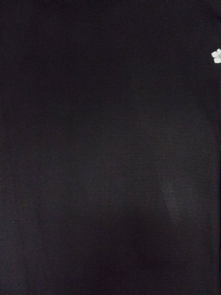 Photo4: O0118C Vintage Japanese kimono   Black MONTSUKI crests for women / Silk.    (Grade B) (4)