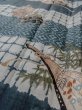 Photo10: O0124A Vintage Japanese kimono   Indigo Blue Men's Juban for men / Wool. Pine tree/branch/needle,   (Grade D) (10)